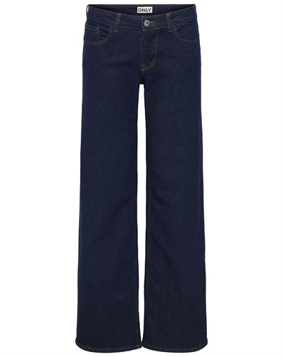 Only - ONLJudy LW Wide Jeans - Dark Blue Denim